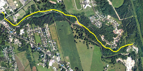 2.4 km one way according to Google Maps